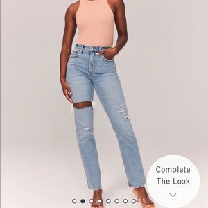 Abercrombie Ankle Straight Ultra High Rise Curve Love Jeans 00/24 S